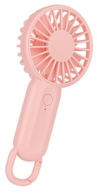 Close Up Mini USB Ventilator | mit Karabinerhaken für Taschen | stehsicher | Wiederaufladbar | Taschenventilator Mit 3 Geschwindigkeitsstufen, für Indoor & Outdoor | inkl. Micro USB Kabel | Rosa