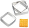 Warmhm 6 Pezzi Stampo Per Biscotti Numero Piazza Muffa Cutter Di Biscotti A Forma Di Cookie Maker Biscotto Cottura Al Forno Tagliabiscotti Quadrati Acciaio Inossidabile