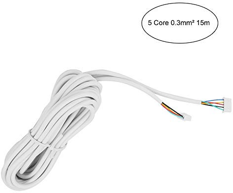 5 cavo di rame flessibile a 5 core 15 m di alta qualità del telefono di alta qualità Filo di di PVC bianco Isolamento PVC 0,3 mm²