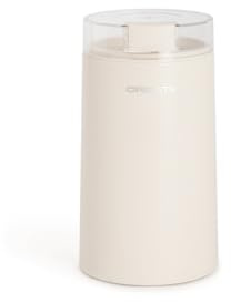 CREATE/COFFEE GRINDER STUDIO/Molinillo de café y alimentos de acero inoxidable blanco roto/Capacidad 50g, compacto, fácil de usar, 180W