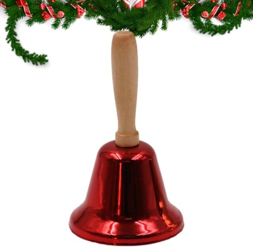Weihnachtsmetallhandkrümmte Glockendekoration - Bells, Handglocke Metall Hand Glocken, Ruf Super Laut Für Neujahr Thanksgiving Home Dekoration, Festival, Schule, Hochzeit