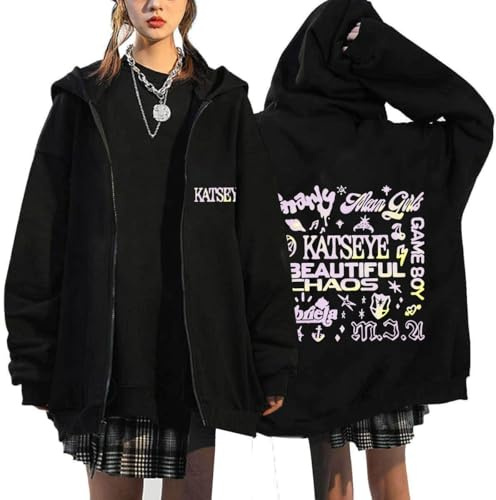 Sweat shirt unisexe veste à capuche zippée manches concert vêtements