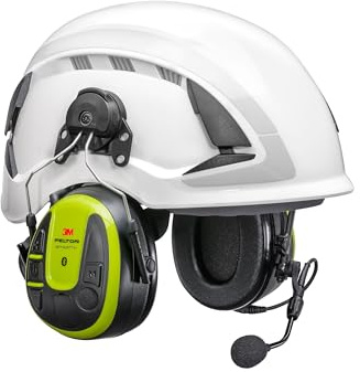 3M PELTOR WS ALERT X+ App, Leuchtendes Gelb, Helmbefestigung, 1 Stück | Headset, Kopfband, Bluetooth, MRX21P3E3WS7, USB-C