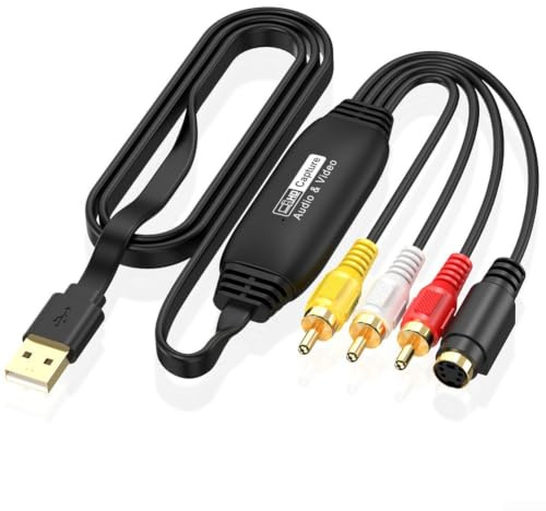 Analogico a Digital Video Grabber per VHS VCR per mini DV Cassette al convertitore USB con software (testa maschio AV)