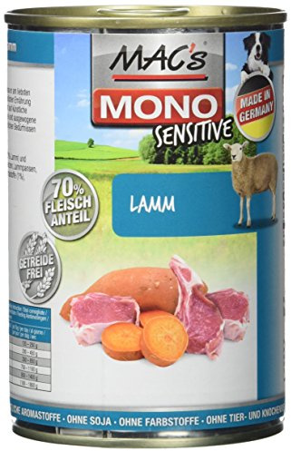 Mac's Mono Sensitive Lamm, 6er Pack (6 x 400 g)