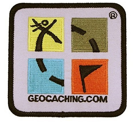 GEO-VERSAND Retro Patch - Aufnäher Farbiges Geocaching Logo, mehrfarbig, 10875