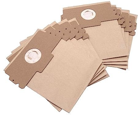 vhbw 10x Sacs compatible avec AEG Compact Deluxe 412, 415, 406, 408, 400, 4 aspirateur - 26cm x 21cm marron
