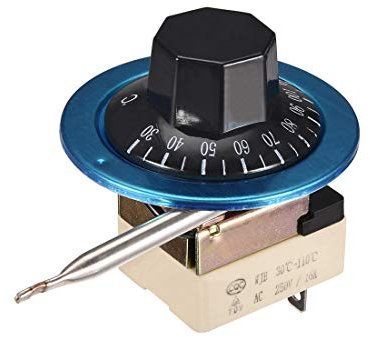 sourcing map Termostato ajustable de Horno eléctrico, Interruptor de control de temperatura, 30-110℃