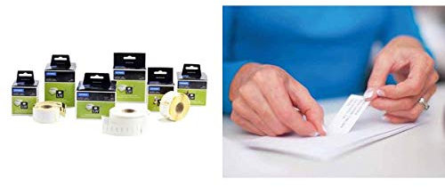 DYMO LabelWriter-Adress-Etiketten, 89 x 28 mm, farbig, Sie erhalten 1 Packung, Packungsinhalt: 4 Rollen
