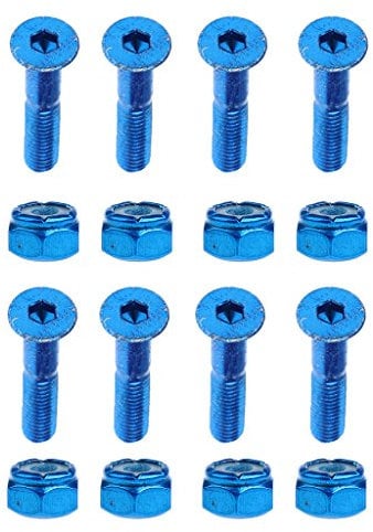Perfeclan 8pcs Longboard/Skateboard Schrauben Montagesatz Hardware Set, Blau