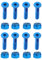 Perfeclan 8pcs Longboard/Skateboard Schrauben Montagesatz Hardware Set, Blau