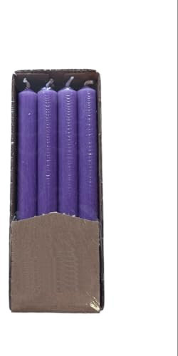 Candele cilindriche colore pieno Ø 1,9 cm 12 pezzi - Viola