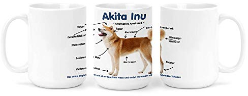 Merchandise for Fans Großer Becher/Jumbo Tasse weiß 450ml - Alternative Anatomie Akita Inu