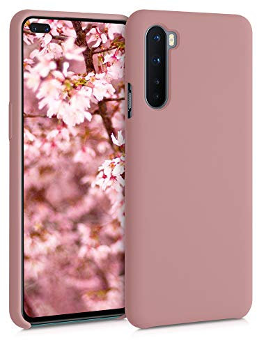 kwmobile Hülle kompatibel mit OnePlus Nord Hülle - Silikon Handy Case - Handyhülle weiche Oberfläche - kabelloses Laden - Winter Rose