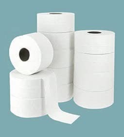 DSTOCK60-24 Rouleaux de papier toilette MAXI JUMBO 2 plis - 100% pure ouate blanche - Papier toilette économique - Compatibles distributeurs pro papier toilette MAXI JUMBO
