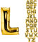 DekoRex Folienballon Gold 82cm Luftballon Geburtstag Hochzeit Deko (Buchstabe L)
