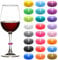 24 Pieces Wine Glass Identifier, Silicone Colorful Wine Glass Markers, Drink Markers Silicone, Wine Glass Markers Tags Identification for Tasting Party Favors Decoration Supplies Gifts (Rings)