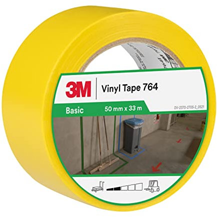 3M PVC-Klebeband 764i, gelb, 50 mm x 33 m, Gelb