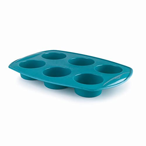 Lacor - 68763 - Moules à pâtisserie en platine, Moule à muffins, Moule en silicone platine, Antiadhésif, Flexible, Sans BPA, Sans micro-ondes, 6 cavités (0,08 L x 6)