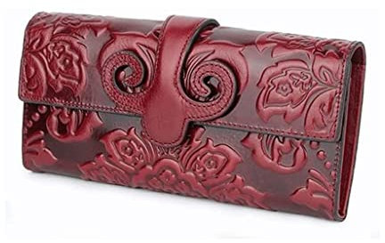 LIOONS Portemonnaie Damen-Leder-Geldbörse Premium-Geldbörsen mit großer Kapazität, gewachste, geprägte Münzen, Mode-Kunstkartenhalter Geldbörse