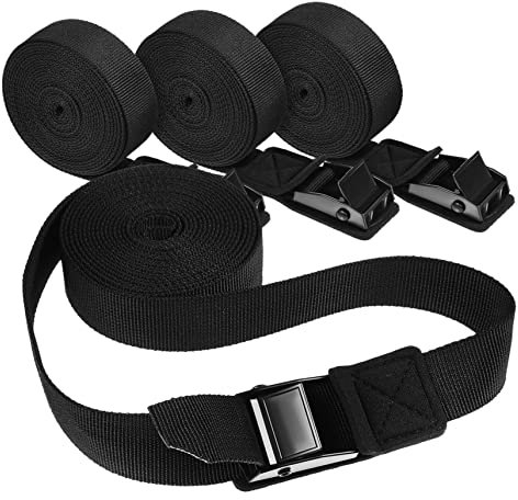 Toddmomy 4 Stück Kajakgurte Tragegurt Spanngurt Schwarz 2m Board-bindegurt Gürtel Zum Bündeln Von Gepäck Spanngurte Zurrgurt Surfbrett Matratzenhalter Kajakkiste Reisen Nylon Das Dach