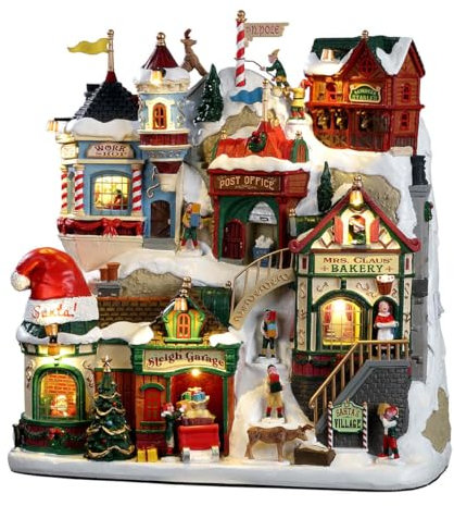 Lemax Babbo Natale Wonderland Facade: Santa's Village, Tinta Unita, Multicolore, 25925