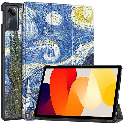 GMUJIAO Compatibile con Xiaomi Redmi Pad SE 11 inch (2023) per Custodia,Custodia per Telefono in Pelle PU Ultrasottile con Funzione di Supporto con Tre Supporti Pieghevoli-Cielo Stellato