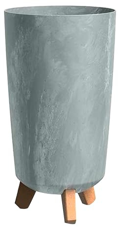 Prosperplast Gracia Tubus Slim Blumentopf in Beton-Optik, grau