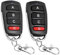 Universal Garage Door Opener Remote - 2 PCS 433mhz Remote Control Duplicator, Replacement Gate Remote Control Fob Wireless for Clone Car Garage Door Gate Opener