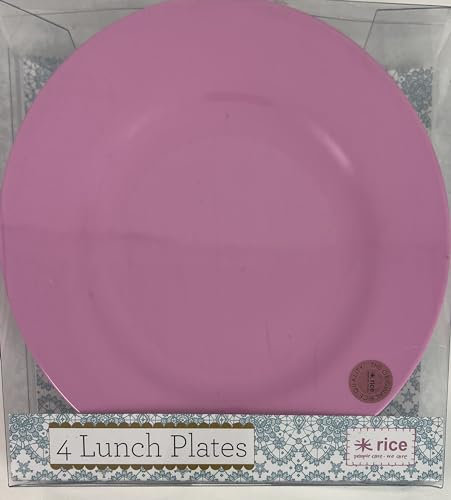 Rice Melamine Lunch Plates set of 4 in shades of Pink