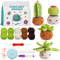 SUNNYCLUE Kit de Crochet pour Débutant Kit de Démarrage pour Plantes de Cactus au Crochet avec Tutoriels Vidéo Étape Par Étape Apprendre à Crocheter des Kits Adultes Débutants Modèles de Points de Cro