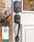 Set di serrature smart WiFi: HEANTLE Keyless Entry Serratura per porta d'ingresso, tastiera digitale elettronica con impronte digitali, chiavistello con maniglie, app telecomando, Alexa Voice