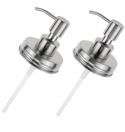 PRETYZOOM 4 Stück Flasche Pumpspender Spenderdeckel True Fruits Aufsätze Seifenspender Aus Glas Pumpe Für Küchengläser Rostfreier Ersatz Pumpenkopf Aus Metall Shampoo-pumpe Mann Ersetzen