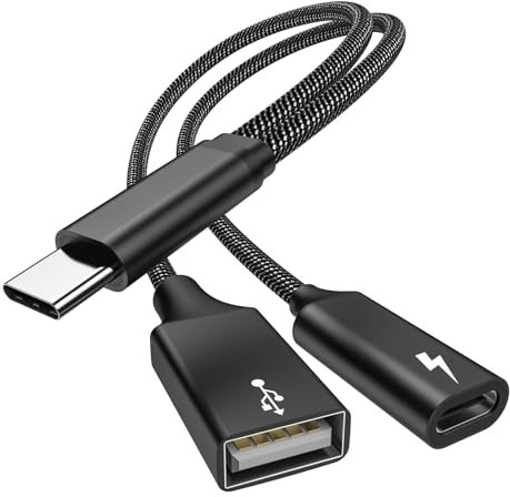 USB C OTG Telefon Adapter USB C 2.0 Ladeanschluss mit 60W PD Adapter Kompatibel für Samsung GalaxyS21,steam Deck,Switch,Google Chromecast mit Google TV 2020,Pi-KVM,3D-Drucker,LGG8,Google Pixel4 XL