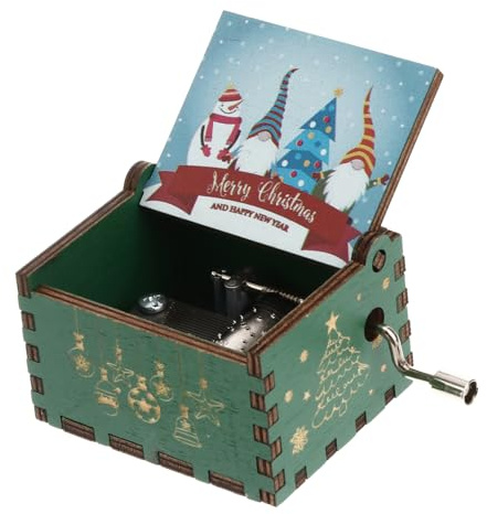 Yardenfun Grüne Mini-weihnachtsspieluhr Überraschung Weihnachtsspieluhr Ornamente
