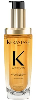 Kérastase NEW Elixir Ultime L'Huile Original Hair Oil, Hydrating Oil Serum to Smooth Frizz and Add Shine, With Wild Camellia, Strengthens and Provides Heat Protection, All Hair Types