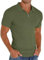 Sailwind Herren Polo Shirts Mit Reißverschluss Klassisch Stretch Sommer T-Shirts Für Herren Schmale Passform Freizeit- Und Arbeitskleidung (Olivgrün, L)