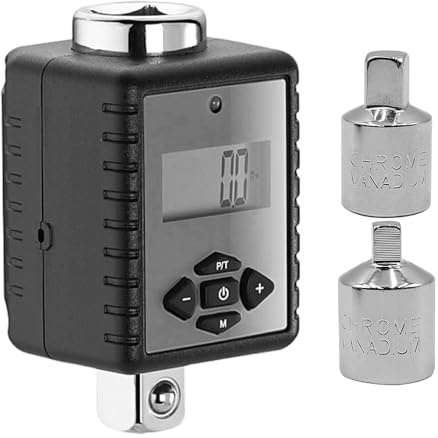 Namvo Digital Torque Wrench 1/2'' Heavy Duty Torque Wrench with 3/8'' and 1/4'' Adapter with LED Buzzer Alert