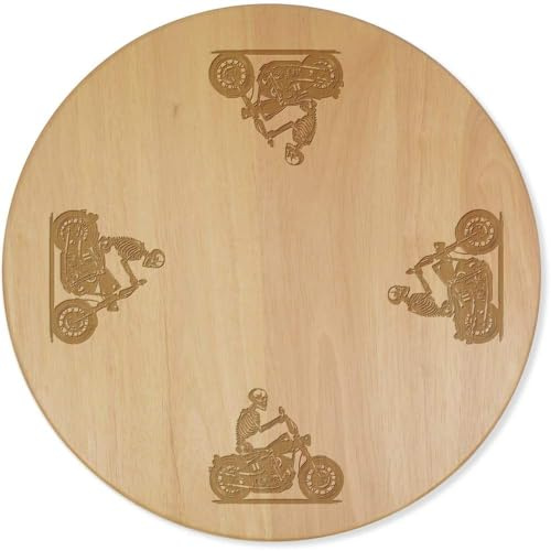 Azeeda 'Skeleton Riding A Motorcycle' Lazy Susan Rotating Turntable (LA00023508)