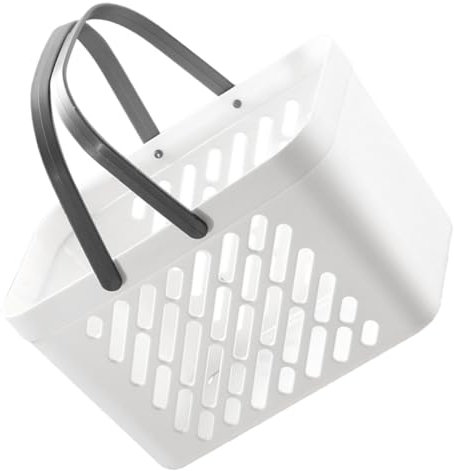 KOMBIUDA Cestino Per Doccia in Plastica Con Maniglia Cestino Portaoggetti Portatile Contenitore Di Stoccaggio Per Piccoli Articoli Adatto Per Uso Domestico e Attività All Aperto