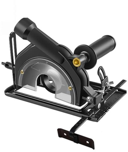 WMFASBAG Convertidor de amoladora angular manual a cortador Soporte de posicionamiento modificado 0-40 mm de profundidad Base de soporte de sierra circular eléctrica ajustable 0-45 ° Estable