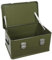 Qussse Aluminiumbox 50L, Alubox Transportbox mit Griffe, 1mm Wandstärke, Aufbewahrungskiste für Camping, Aufbewahrungsbox aus Aluminiumlegierung