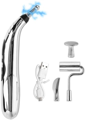 LZMYZ Mikrostromstimulation Elektro Shock Massagestab 9 Modi BDSM Elektrostimulation Foltergerät, SM Nippel Klitoris G-Punkt Penis Anal Massagegerät, E-Stim Erotik Sexspielzeug Für Männe Paar Frau