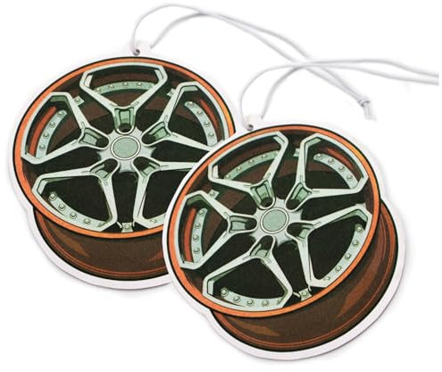 VmG-Store 2er Set Lufterfrischer Duftbaum Tuning fürs Auto Duftspender Air Freshener Duft lustiger Anhänger Design (122 Wheel6)