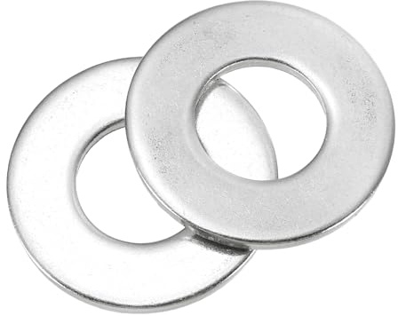 sourcing map 8Pcs M18 304 Stainless Steel Flat Washers Plain Washer 18mm ID 40mm OD 3mm Thick Flat Spacers for Screws Bolts Garden Faucet Plumbing Repair, Silver