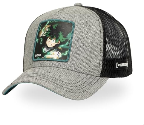 Capslab Manga Trucker Cap – My Hero Academia, Attack on Titan & Zelda – Snapback Kappi mit Patch – Mesh Design – Unisex – Anime & Gaming Look