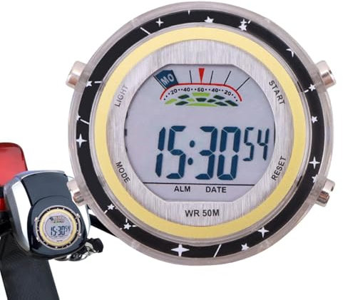 Generisch Fahrraduhr - Multifunktional, Regenfest Motorraduhr Für Lenker Wasserdicht | Tragbares Kompaktgerät Motorrad Uhr | universall Wasserdicht Motorraduhr Für Damen, Radfahrer, Herren