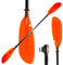 Remo ajustable de fibra de carbono para kayak, 1123 g, naranja, mecanismo de bloqueo, ligero y duradero para kayak/canoa