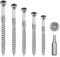Vis de terrasse INOX A2 : 5x60 mm tête fraisée réduite TORX Ø 5 x 60mm | Vis à bois 60 mm terrasses/planches/bardages | Acier Inoxydable A2 (V2A/304) | 10 embouts inclus: LOT DE 2000 Pcs - ProRaje