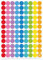 dot on Klebepunkte rainbow 20 mm | 107 Sticker | perfekt als Ergänzung für alle dot on Kalender | Aufkleber Klebepunkte dots Planen Organisation Motivation Dekoration